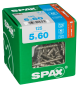 Preview: SPAX Edelstahlschraube, 5 x 60 mm, 125 Stück, Teilgewinde, Senkkopf, T-STAR plus T20, 4CUT, Edelstahl rostfrei A2, 4197000500606